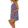 thumbnail image 4 of Ovzne Robes Grande Taille pour Femmes aux Formes Robe d'Été pour Femme Col Rond Sans Manches Dégradé Teinture sur Nœuds Robe de Plage Robe de Printemps Liquidation, 4 of 6