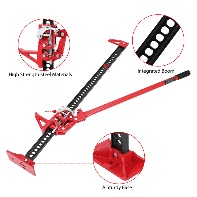 EDTara Off-Road Ratchet Car Jack, Pointed Head Type for Farm Use, Compatible With Suvs, Trucks, Atvs, and Cars