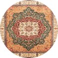 thumbnail image 1 of Ahgly Company Tapis d'Intérieur Ronds Abstraits Rouges Abstraits pour Aire, 5 Pieds Rond, 1 of 6