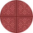 thumbnail image 1 of Ahgly Company Tapis Rond Lavable en Machine Intérieur Transitionnel Rouge Canneberge, 3 Pieds Rond, 1 of 7