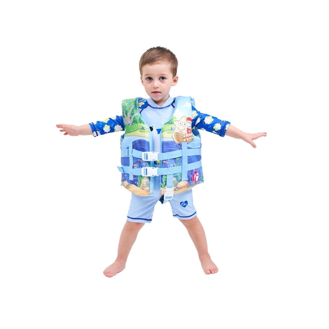 EYIIYE Kids Swimming Life Vest, Cartoon Animals Print Flotage Life Jacket