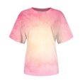 thumbnail image 4 of CEHVOM T-shirt Imprimé Mode Femme Manches Courtes Blouse Col Rond Hauts Décontractés Liquidation, 4 of 5