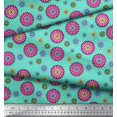 thumbnail image 2 of Soimoi Polyester Crepe Fabric Flower Artistic Printed Fabric 1 Yard 52 Inch Wide, 2 of 3