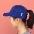 thumbnail image 3 of Women Adjustable Ponytail Baseball Cap Girl Snapback Outdoor Caps Female Summer Hats Mesh Net Trucker Hat, 3 of 7