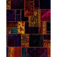 thumbnail image 1 of Ahgly Company Indoor Rectangle Abstract Red Brown Patchwork Area Rugs, 2' x 4', 1 of 6