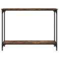 thumbnail image 2 of vidaXL Console Table Smoked Oak 101x30.5x75 cm Engineered Wood, 2 of 5