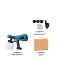 thumbnail image 3 of 1000ML 1500W Cordless Electric Spray Gun 3Nozzle Flow Control Airbrush High Power Paint Sprayer Airbrush For 18V Battery ,Easy Use, 3 of 8