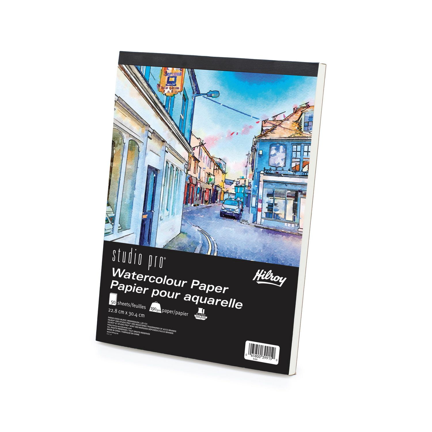 Papier pour aquarelle Studio Pro® Hilroy®, 9 po x 12 po, 100 pages