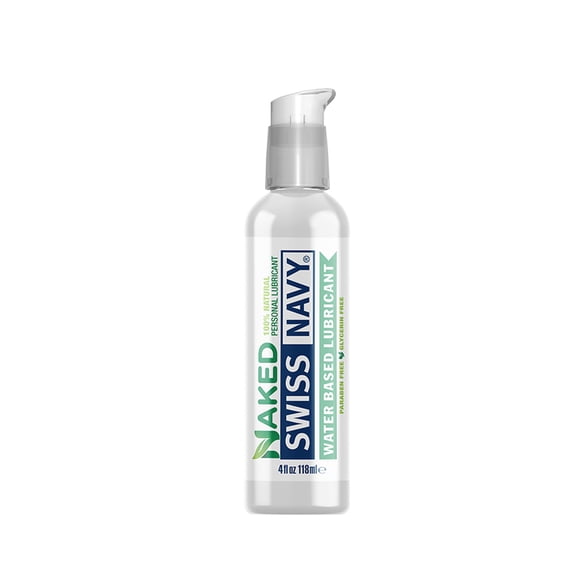 Swiss Navy Naked, 100% Natural Water Based Personal Lubricant for Women, Men and Couples, 4 oz