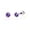 Purple, variant on Limerencia 5mm Screw Back Zirconia Earrings, Hypoallergenic Titanium Studs (Black)