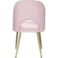 thumbnail image 3 of Meridian Furniture Logan Pink Velvet Dining Chair (Set of 2), 3 of 17