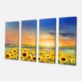 thumbnail image 2 of Sunset over Golden Sunflower Field - Floral Canvas Art Print, 2 of 3