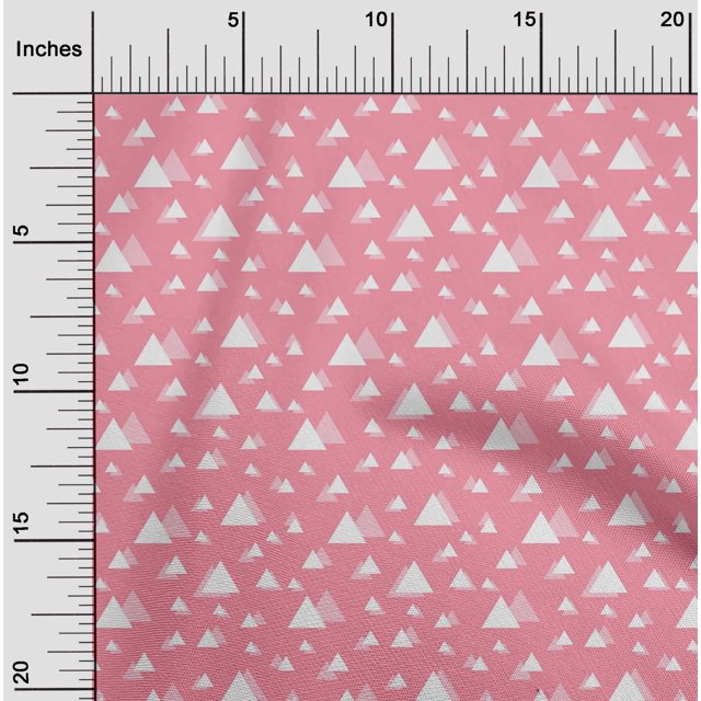 oneOone Cotton Silk Fabric Triangle Geometric Printed Fabric 1 Yard 42 Inch Wide