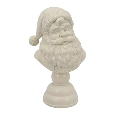 Rongfmy Statue Père Noël Demi-Corps Sculpture en Résine Ornement, Cadeau de Collection, Décoration de Noël Œuvre d'Art pour Étagère Fête à la Maison 10x10x27cm