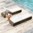 thumbnail image 4 of Costway 1 PCS Chaise Longue d'Extérieur avec Dossier Réglable, Coussin et Rangement, 4 of 9
