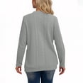 thumbnail image 4 of HAiming Womens Knit Cardigan Long Sleeve Button down V Neck Solid Color Lightweight Sweaters with Pockets, 4 of 4