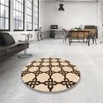 thumbnail image 4 of Ahgly Tapis d'Intérieur Lavable en Machine Carré Marron Selle, 8 Pieds Carré, 4 of 7