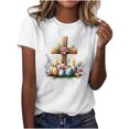thumbnail image 2 of Weiqiqre Womens Summer Tops Happy Easter T Shirt Easter Bunny Shirt Cute Rabbit Graphic Tee Gift Spring Tees Tops, 2 of 4