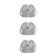 thumbnail image 4 of Maytalsory Chic Small Shopping Bucket Shoulder Bag Drawstring Purse Handbag Blue Gray 22x11x19CM 3Set, 4 of 6