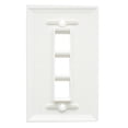 thumbnail image 1 of axGear 10 Packs Wall Plate 3 Port White Unbreakable Toggle Outlet Cover, 1 of 5