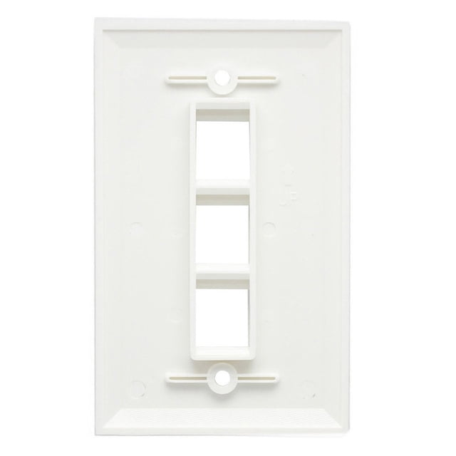 axGear 10 Packs Wall Plate 3 Port White Unbreakable Toggle Outlet Cover