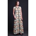 thumbnail image 3 of Bimba Robe Maxi Sans Manches à Imprimé Floral avec Fente avant pour Femmes Été Printemps, Robe de Fête - XX-Grand, 3 of 5