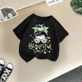thumbnail image 2 of WEAIXIMIUNG T-Shirts à Col Montant pour Fille Enfant Filles Mignon Imprimé Graphique Col Rond Manches Courtes Tee Été Décontracté T-Shirt, 2 of 4
