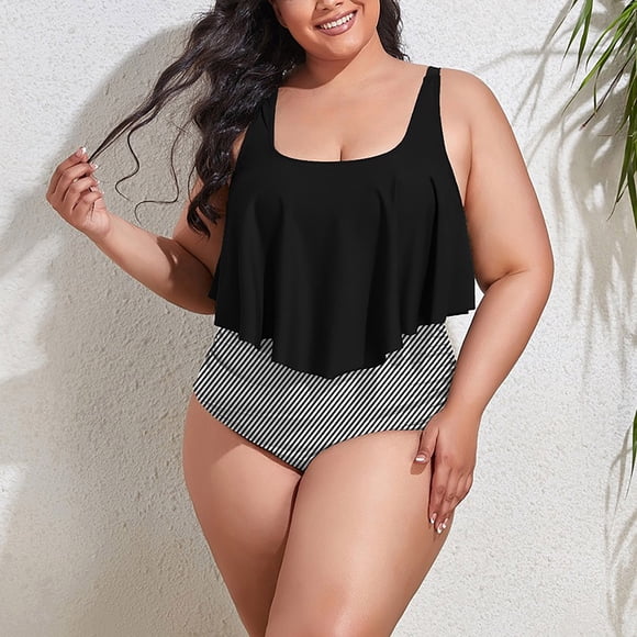 FcBaudy Womens Swimsuits Bathing Suit for Women Plus Size Swimsuit for Women Women Floral Print Bikini Set Swimming Two Piece Swimsuits Swimwear Beach Suit Women Swimsuit