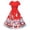 Red, variant on LOVZFMLL Women Solid Short Sleeve Loose Ruffles Lacing Dress Pink L