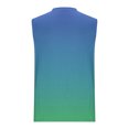 thumbnail image 4 of Sentmoon Débardeurs pour Hommes Été Sans Manches Col Rond Chandails de Gym pour Hommes Couleur Dégradée Coupe Ample Grande Taille Camisoles de Compression Musculaire pour Hommes Plage pour l'Été Journées à la Plage m, 4 of 5