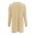 thumbnail image 4 of T-Shirts pour Femmes Décontractés Confortables Chemise pour Femmes Coton Manches Longues Chandails de Compression pour Femmes Manches Longues Col Rond Col Roulé Simulé pour Femmes Chemise à Manches Longues Hauts pour Femmes avec Manches Bouffantes, 4 of 5