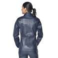 thumbnail image 2 of Chemise en Cuir Pur pour Femmes, Bleu Marine, 2 of 7