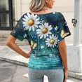 thumbnail image 4 of Weiqiqre Womens T Shirts Short Sleeve Shirts V Neck Blouse Ruched Business Casual Basic Tunic Tops, 4 of 6
