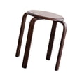 thumbnail image 4 of Lipstore Solid Wood Round Stool, Stackable Stool, Modern and Practical, Wooden Stool for Walnut, 4 of 8