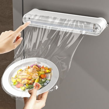 COM1950s Distributeur de Pellicule Plastique avec Coupeur, Distributeur de Pellicule Plastique avec Coupeur Distributeur de Papier d'Aluminium Distributeur de Pellicule Rechargeable Distributeur de Pellicule Alimentaire en Plastique Distributeur de Film Étirable