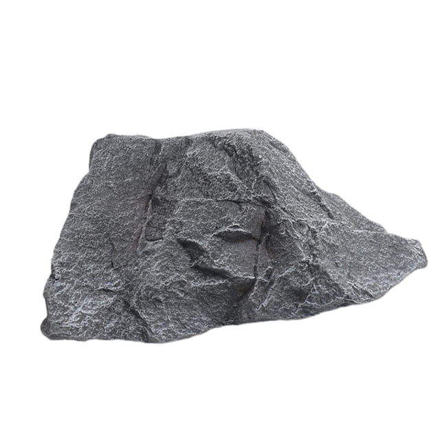 DOLITY Artificial Faux Landscape Rock Accessory Multipurpose Ornament Yard Ornament measuring 34x25x21cm. This grey faux rock features lifelike textures and an irregular shape, crafted from lightweight foam material. Ideal for enhancing gardens, pathways, aquariums, and outdoor spaces, it offers easy installation and maintenance. Suitable for residential courtyards, parks, and commercial settings.