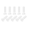 thumbnail image 1 of Unique Bargains Vis de Machine Crantées en Plastique M6x25 mm, Boulons de Machine à Tête Plate en PC, Lot de 10, 1 of 4