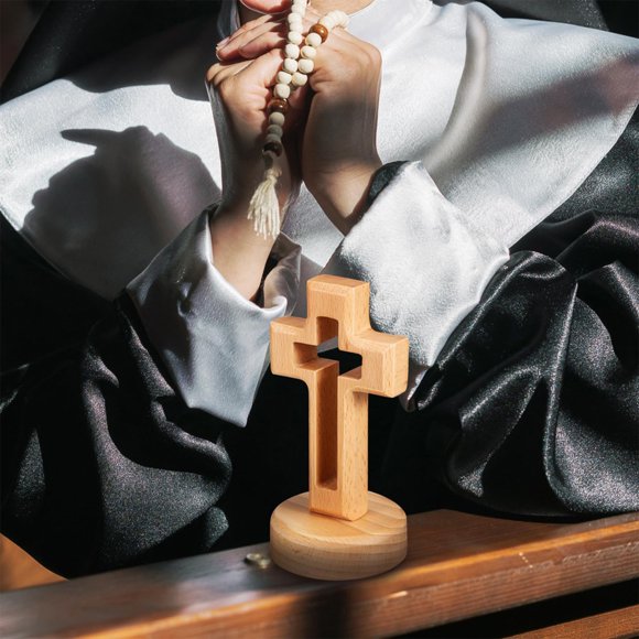 Tdxkok Easter Church Supplies Wooden Crafts Easter Tabletop Decoration Ornament Easter Decorations