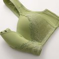 thumbnail image 4 of Timegard Bras for Women Plus Size Lace Front Closure Button Wide Strap Wireless Bras Comfy Everyday Bras, 4 of 6