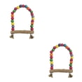 thumbnail image 2 of serony Durable Wooden Parrots Stand Hanging Swings Cage For Pets Wide Application Easy To Bird Essentials 2Set, 2 of 6