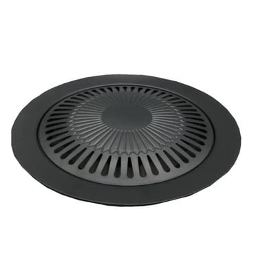 Poêle Antiadhésive Barbecue Cassette Four Plateau Barbecue Plaque de Cuisson Antiadhésive (Noir)