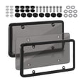 thumbnail image 2 of Universal Frame Cover, Holder, Car Plate Frame, Number Plate with Screws for Front and Rear Car Tags Truck Vehicles , Black, 2 of 7