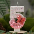 thumbnail image 1 of Yhmxh Bougies d'Anniversaire Papillon Rouges 0-9, Bougie Chiffre Pailletée Papillon Décorations de Gâteau pour Enfants Adultes Anniversaire Mariage Anniversaire Fournitures de Fête Décorations de Noël en Liquidation - Numéro 5, 1 of 6
