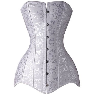 Pitauce Women Steel Boned Corset Tops Plus Size Hourglass Longline Overbust Corsets Long Torso Waist Cincher Body Shaper