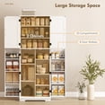 thumbnail image 4 of HOMCOM Pantry Cabinet, 64" Storage Cabinet with Adjustable Shelves, White, 4 of 10