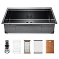 thumbnail image 1 of VEVOR 33" Kitchen Sink Top Mount Single Bowl Drop-In Basin Stainless Steel Black, 1 of 9
