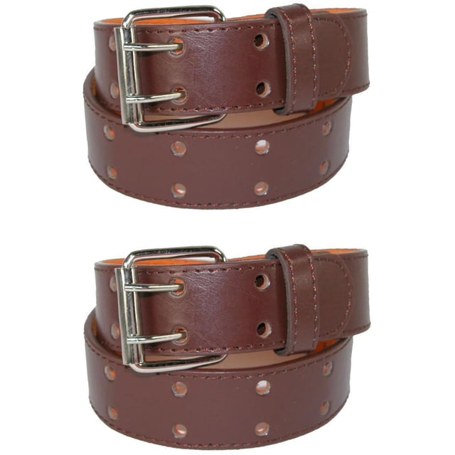 CTM® Ceinture de Jean en Cuir pour Enfants à Deux Trous (Lot de 2)
