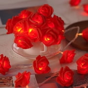 LED String Lights, EDHITNR Colorful Flashing Rose Flower Lights, 10 LED Battery Powered Romantic Bedroom Decor Wedding Party Decorative Lights