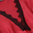 thumbnail image 5 of Ketyyh-chn99 sous-Vêtements Culottes pour Femmes Nouvelles Femmes Satin Mode Dentelle Patchwork Pyjamas Vêtements de Nuit Peignoir Manches Longues Rouge,G, 5 of 5