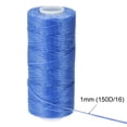 thumbnail image 4 of Unique Bargains Fil à Coudre en Cuir Ciré en Polyester Bleu Saphir, 55 Yards, 4 of 6
